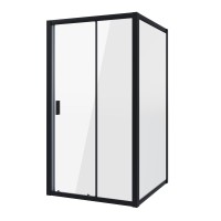 Душевое ограждение Niagara Nova NG-82-10AB-A90B (100х90х195) прямоугольник,черный, дверь раздвижная,стекло прозрачное,2 места