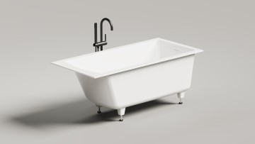 Ванна встраиваемая CASCATA KIT 150x70  покраска по RAL полностью S-Sense Глянцевый