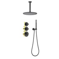 Душевая система встроенная с термостатом Timo Saona SX-2399/03SM черный