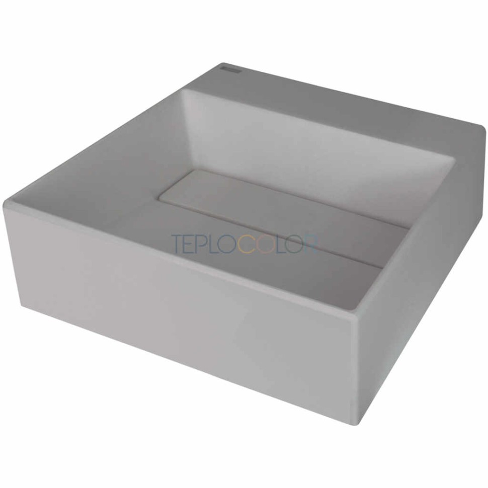 Гранитная раковина, на столешницу, с бортиком для смесителя - с прикрытием сливного отверстия