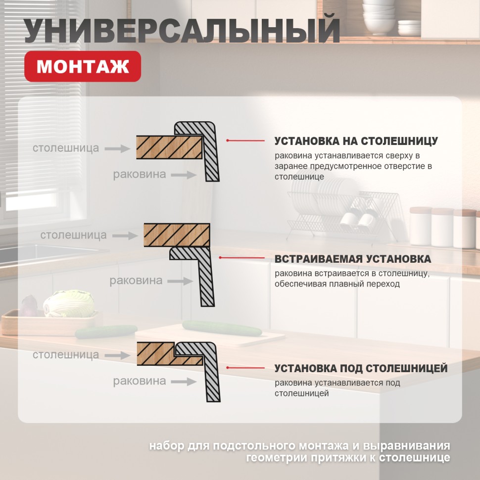 Мойка - профессиональная ручная работа Raglo, сатин R701