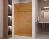 Душевая дверь Стелла (Stella) VDS-1ST120GSBN, 1200, брашированный никель, стекло янтарь