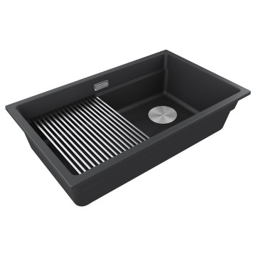 Мойка LUMI-PRO 74 UNI, IT-GRANIT, LU-PRO 74-AN, антрацит, 740х450, Paulmark