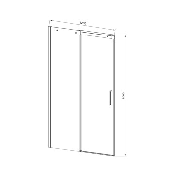 Душевая дверь Дайс (Dice) VDS-4D120CLGM, 1200, вороненая сталь, стекло прозрачное