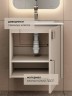 Тумба с раковиной в ванную Uperwood Aurora 50 см, бежевый матовый