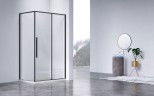 Душевой уголок Slim-N VSR-4SN9014CLB, 1400*900, черный, стекло прозрачное