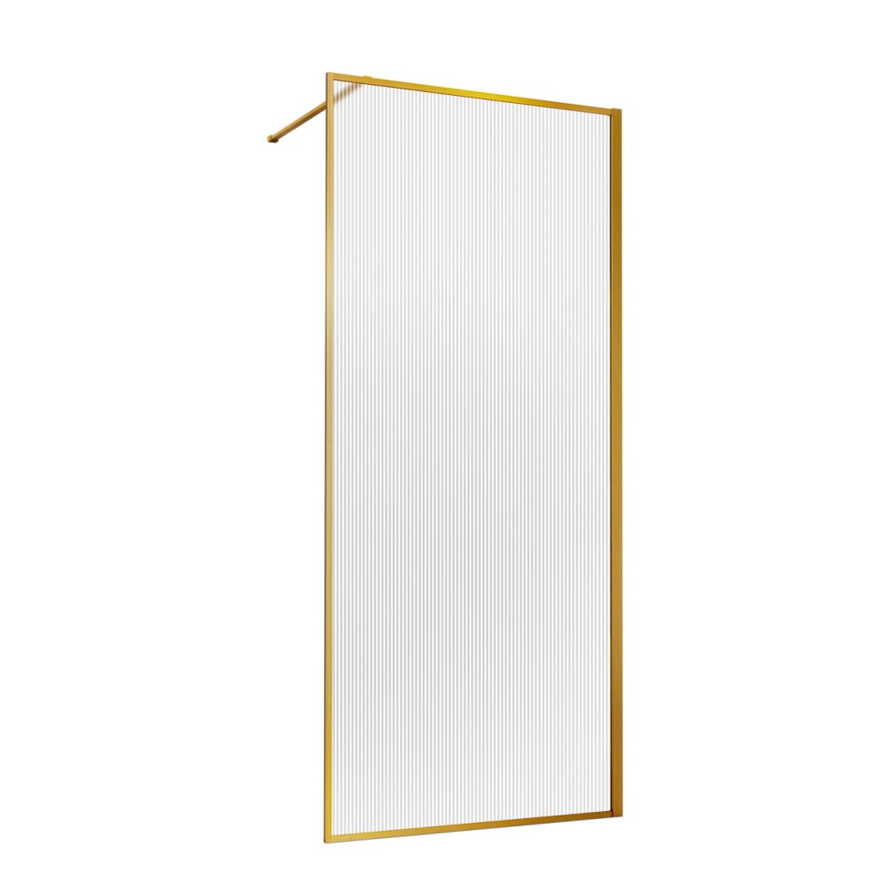 Душевая перегородка Walk-In VSW-1HP700FLBG, 700*2000, брашированное золото, стекло рифленое