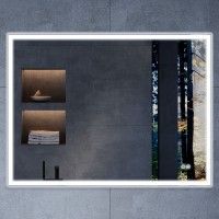 Зеркало LED VLM-3VN1007-2 1000х700 c сенсорным выключателем и диммером, антизапотевание