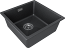 Мойка LUMI 45UNI, IT-GRANIT, LU45-BL, черный, 455х460, Paulmark