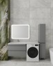 Тумба подвесная STYLE LINE "Даллас 150" 2 ящика Люкс Плюс серая под раковину ESTETUS Даллас 1500*480 левый