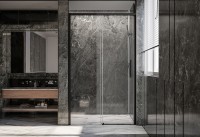 Душевая дверь Veconi Premium Trento PTD-40B, 1200х2000, черный матовый, стекло прозрачное