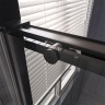 Душевая дверь Veconi Premium Trento PTD-40B, 1200х2000, черный матовый, стекло прозрачное