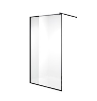 Душевая перегородка Niagara Nova NG-687-12ВLACK (120х195) черный,стекло прозрачное,1 место