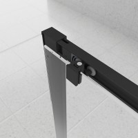 Душевой угол Veconi Evo 100SP B 1500х700x1950, черный матовый, прозрачное стекло