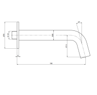 AQM8408CR Набор для комплектации ванны с изливом, верхним и ручным душем, хром