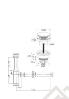 Донный клапан универсальный MILLEAU Tissage ML35011C/C-GB, Черный глянец