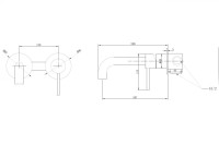Смеситель ABBER Wasser Kreis AF8112B для раковины скрытого монтажа, черный матовый