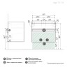 Тумба подвесная "МЕРКАДО-70 см" с 2-я ящ. графит матовая (ум. Classica-70)