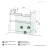 Тумба подвесная "МЕРКАДО-70 см" с 2-я ящ. графит матовая (ум. Classica-70)