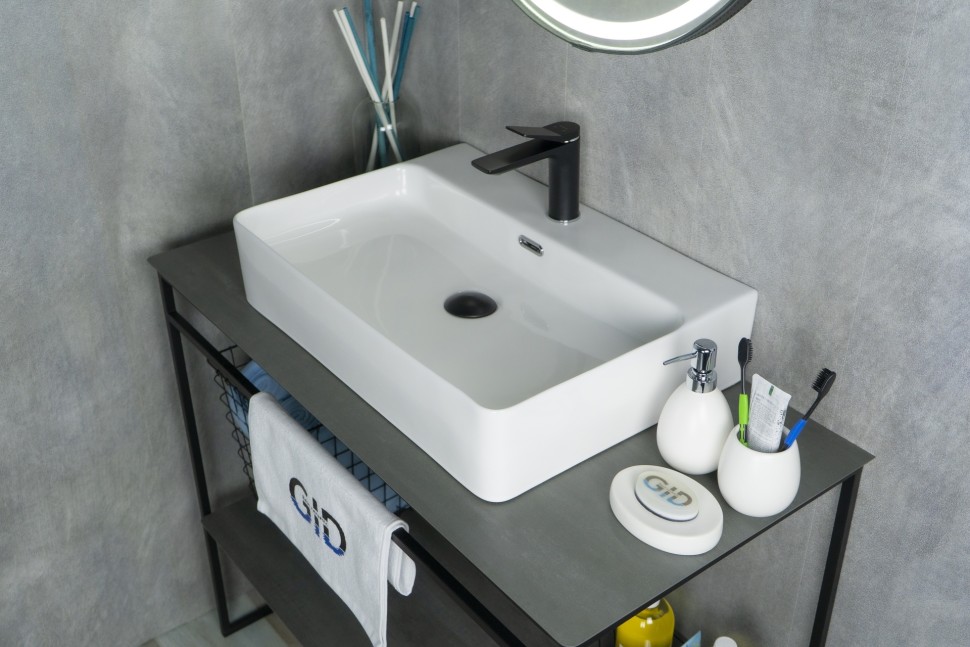 Раковина Gid N9256 51172 накладная белая 60x42x14