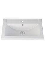 Раковина для ванной кварцевая Uperwood Foster Quartz 60х40,5х16,5 см, белая матовая, жасмин