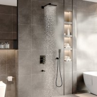 Душевой комплект BERGES NARDIS 3S BLACK, черный матовый
