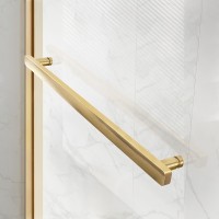 Душевой уголок Slim Soft VSR-1SS9011CLG, 1100*900, брашированное золото, стекло прозрачное