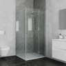 Душевое ограждение Ambassador Diamond 12011106R (100х100х200) квадрат,хром,стекло прозрачное,распашная-складная,1 место
