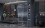 Душевое ограждение Ambassador Diamond 12011106R (100х100х200) квадрат,хром,стекло прозрачное,распашная-складная,1 место