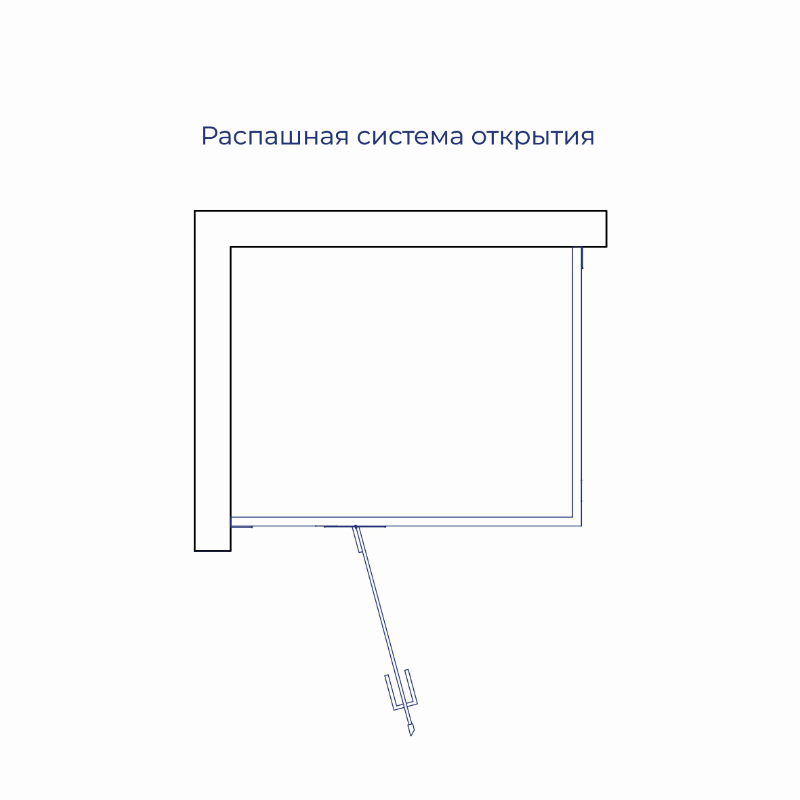 Душевой уголок с распашной дверью на петлях - RGW SV-040 1400x800