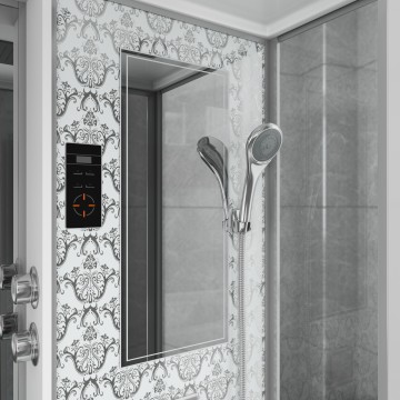 Душевая кабина Niagara Luxe NG-7713WL (82x120х215) низкий поддон(15см),дверь раздвижная,стенки серебро,5 мест