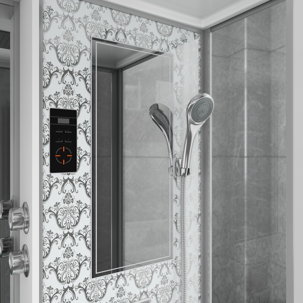Душевая кабина Niagara Luxe NG-7713WL (82x120х215) низкий поддон(15см),дверь раздвижная,стенки серебро,5 мест