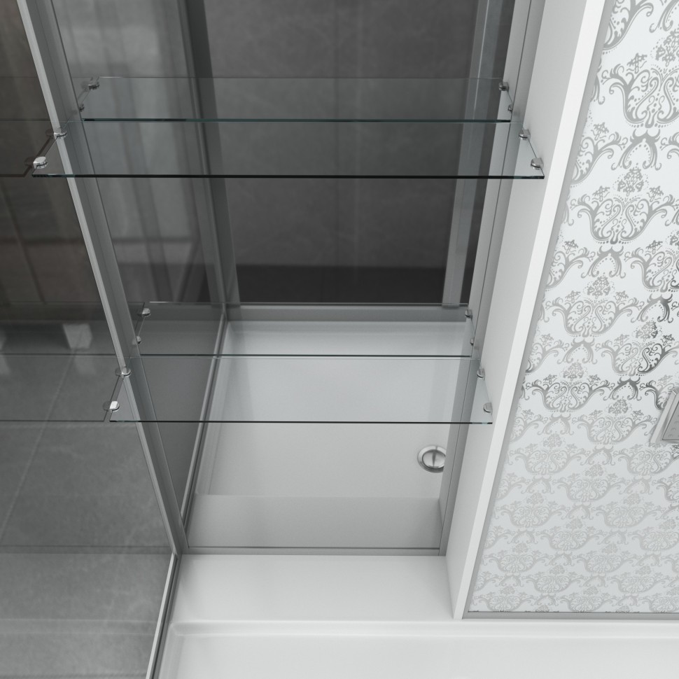 Душевая кабина Niagara Luxe NG-7713WL (82x120х215) низкий поддон(15см),дверь раздвижная,стенки серебро,5 мест