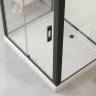 Душевая кабина Niagara Standart ST100/80/15Q/BL/BK (100х80х200) прямоугольник,поддон 15см,распашная,проф.черный,без крыши,3 места
