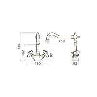 Смеситель для кухни Omoikiri Tokigawa-AB-022 латунь/античная латунь