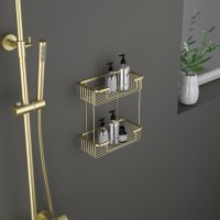 Полка двойная Timo Saona 13083/17 золото матовое