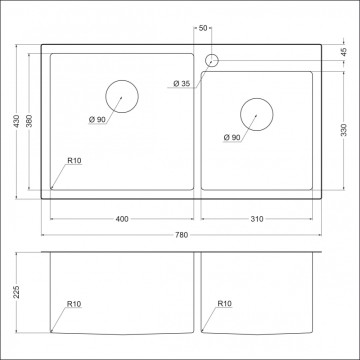 Мойка EMAR EMB-210 EMB-210 PVD Nano Golden