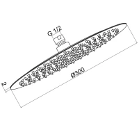 AQM8408BG Набор для комплектации ванны с изливом, верхним и ручным душем, шлифованное золото