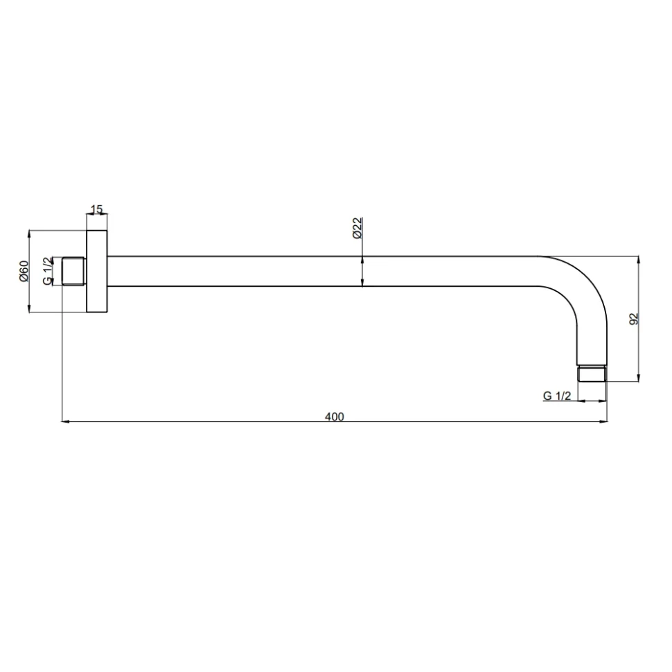 AQM8408BG Набор для комплектации ванны с изливом, верхним и ручным душем, шлифованное золото