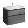 Тумба подвесная "МЕРКАДО-80 см" с 2-я ящ. графит матовая (ум. Classica-80)