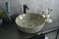 Раковина Gid Mnc498 54438 накладная под камень глянцевая 41.5x41.5x13.5