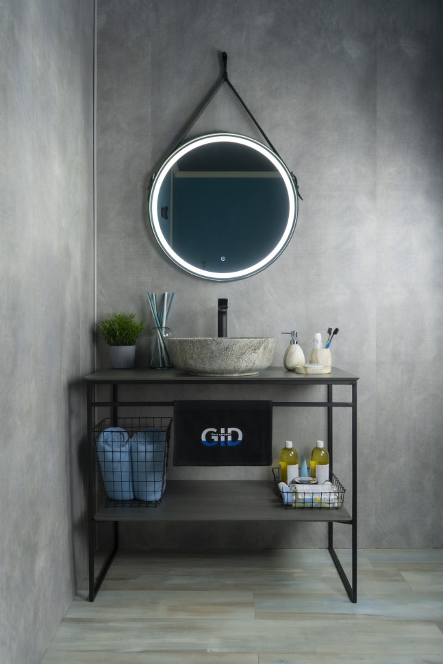 Раковина Gid Mnc498 54438 накладная под камень глянцевая 41.5x41.5x13.5