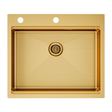 Мойка нерж. сталь KRONER-PRO 59, PM705951-BG, брашированное золото, 590х510мм, Paulmark