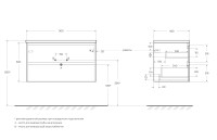 База под раковину подвесная BelBagno KRAFT-900-2C-SO-PP Pino Pasadena
