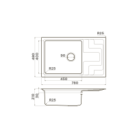 Кухонная мойка Omoikiri Mizu 78-LB-IN нерж. сталь/нержавеющая сталь