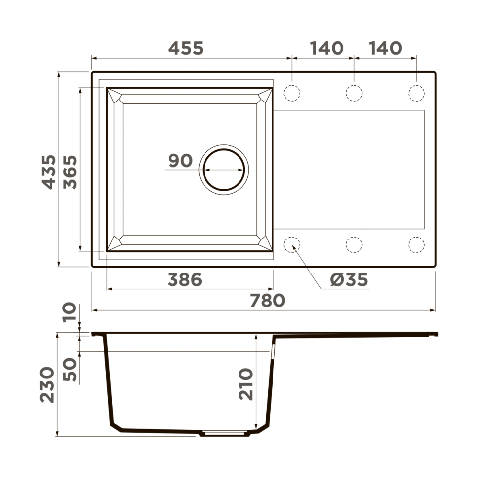 Кухонная мойка Omoikiri Sakaime 78-SA Tetogranit/бежевый