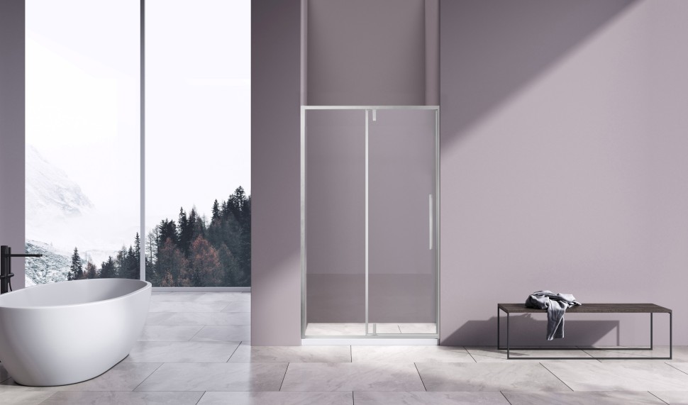 Душевая дверь Slim-N VDP-4SN100CL, хром, стекло прозрачное