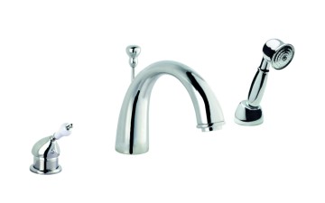 Смеситель для ванны встраиваемый Demm NYNA, однорычажный, с душевым набором, хром