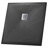 Душевой поддон Grossman Strong GR-S2100100Q (100х100) из искусственного камня,квадрат,графит,1 место