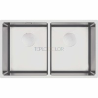 Стальная мойка, 2-чаши, подвесной